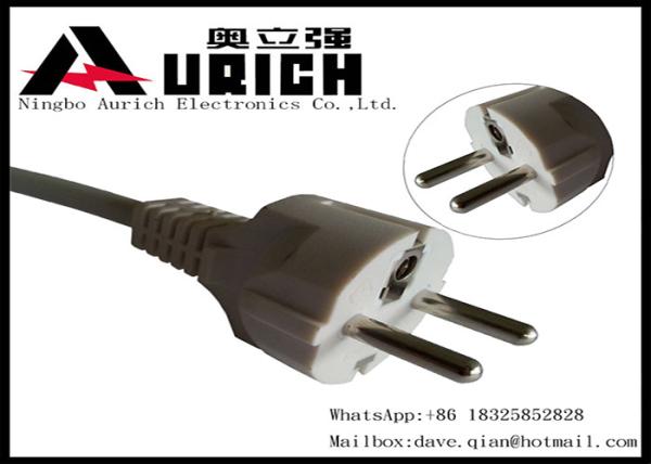 Two Round Pin Power Cord European Type For Washer Dryer OEM & ODM Service