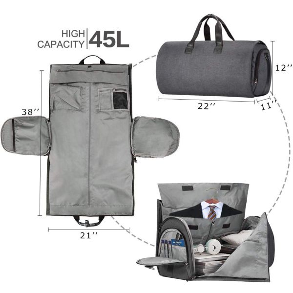 3 In 1 Dry And Wet Separation Waterproof Luggage Bags Zipper Closure For Computer