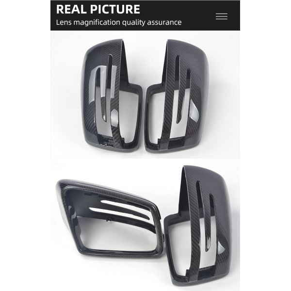 ABS Car Mirror Cover Carbon Fiber Side Rearview Mirror Cap For Mercedes Benz