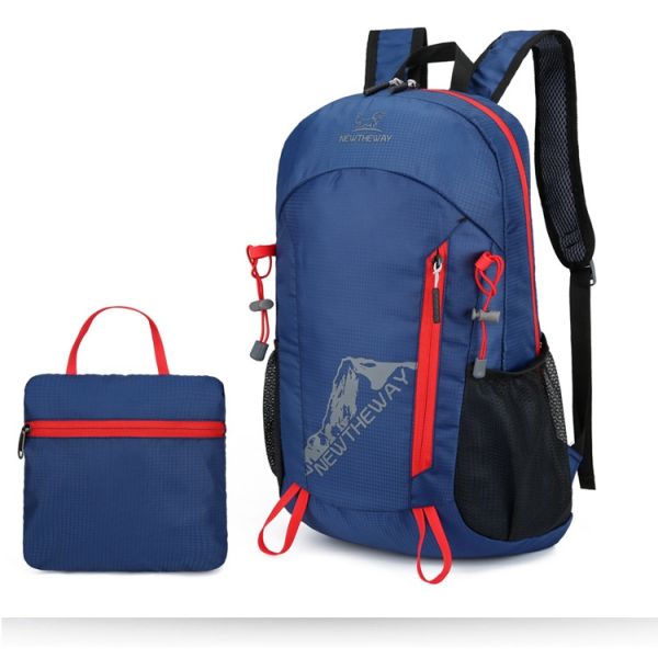 Custom Logo Nylon Sports Gym Bags Collapsible Lightweight Waterproof Outgoing Backpack