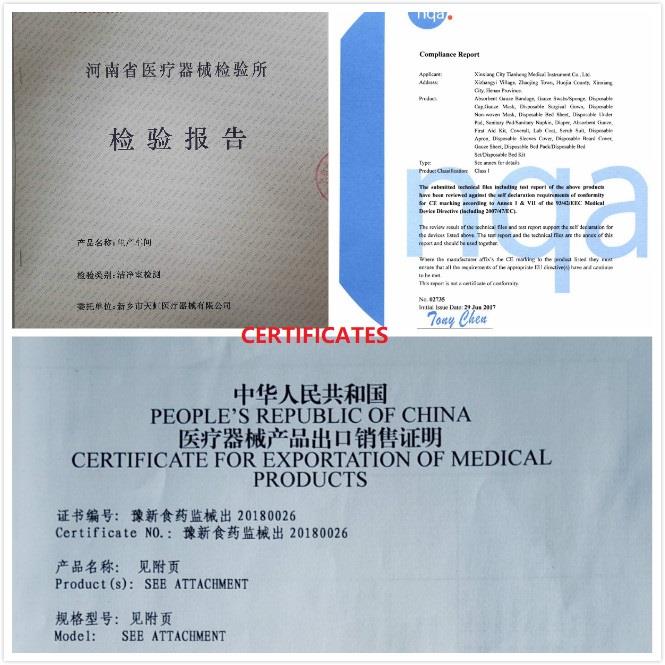ISO CE повязки марли ткани 100% хлопок медицинского вещество-поглотителя чистый аттестовал