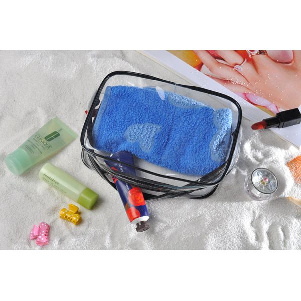 ODM PVC Cosmetic Bag Organizer Clear Toiletry Bag Set For Lady