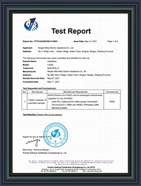 Shanghai Xinyun Industrial Co., Ltd. Certifications