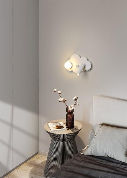 Bedroom bedside reading wall lamp creative full acrylic ball eye protection spotlight modern sofa background wall lamps
