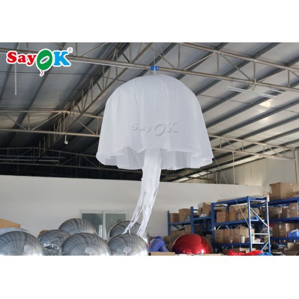 1.5m Inflatable Hanging Jellyfish With LED Light For Party Decoration