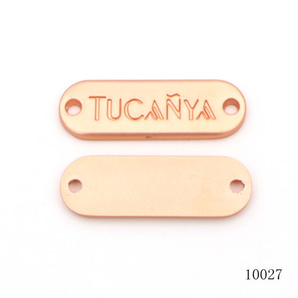 Custom Logo Name Tags Handbag Logo Label Quality Metal Sewing Logo Label for Clothing Hat Hardware