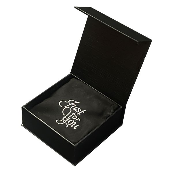 Customized Paper Black Magnet Jewelry Box and Pouches