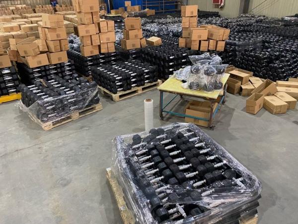Wholesale High Quality Home Gym Fitness Equipment Hex Rubber Cover Dumbbell