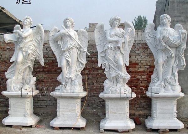 BLVE Four Seasons Marble Statues Life Size White Stone Goddess Angel Sculpture Garden Decoration Hand Carved