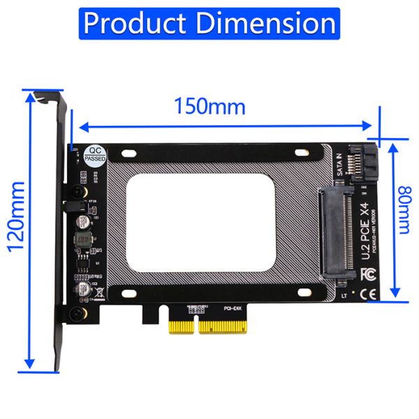 SSD PCIe U.2 переходника U.2 SFF-8639 к SSD 2,5