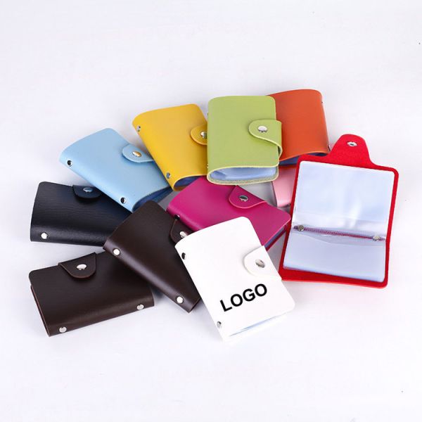 Colorful PU Bank Card Bags Card Container Business Bags Logo Customized