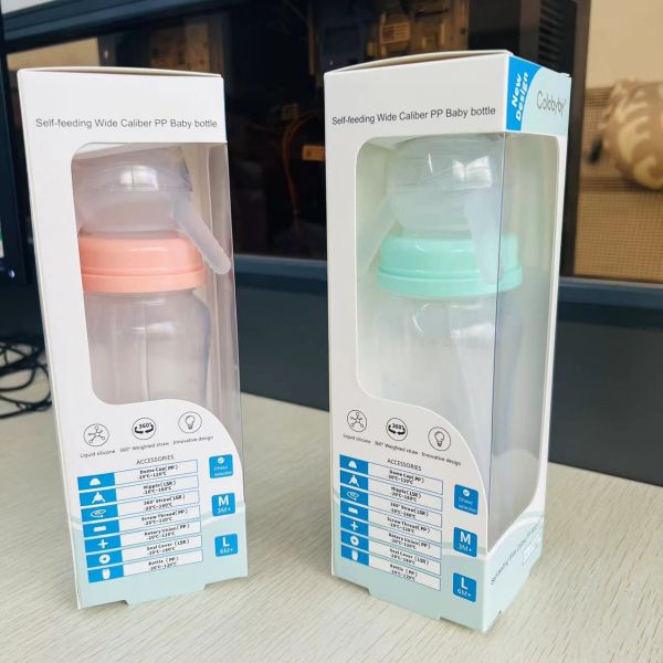 Wide Mouth Hands Free Baby Feeding Bottle Newborns Anti Colic Bottles