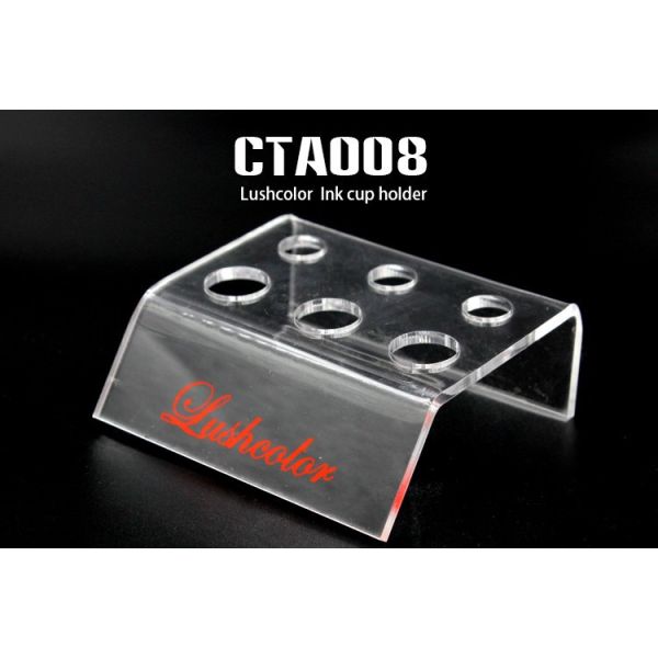 Transparent Acrylic Ink Cup Holder Permanent Makeup 6 Cups For Tattooing