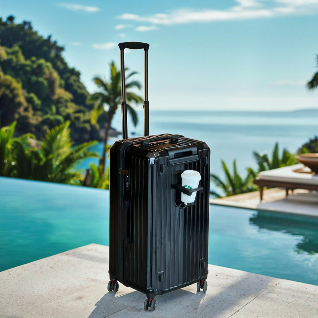 Unisex Lightweight Luxury Travel Luggage Set Designer Handcart with Rotating Casters and Large Capacity ABS PC Bag TSA Lock