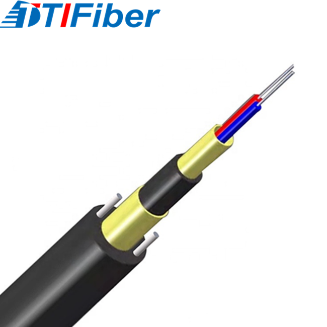 На открытом воздухе кабель оптического волокна пряжи FRP GYXFTW Aramid бронированный для FTTH