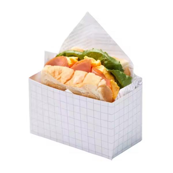 En gros Emballage de hamburgers en papier de qualité alimentaire Boîte à emporter de hamburgers sandwich fast food