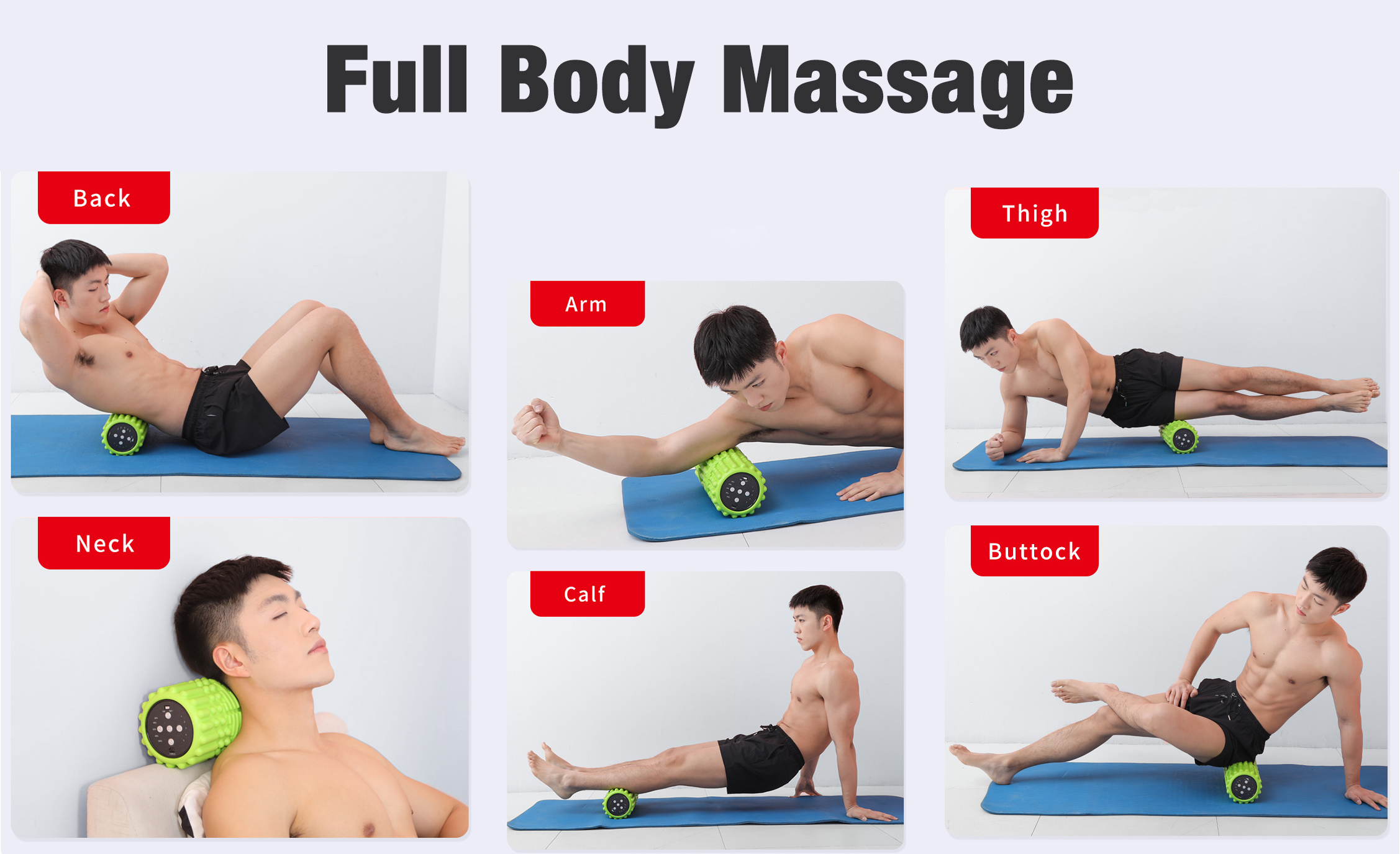 EVA Electric Yoga Roller with Built-in Speaker and Customizable Color for Fitness Massage