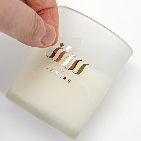 Custom Printed  Candle Jar Labels  UV Metal Hot Stamping Private Homemade Candle Labels