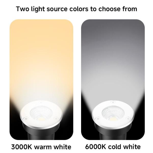 IP67 Outdoor Light Warm White COB Underground Light Round Shape Inground Light 304 Stainless Steel LED Black 80 IP67 Wat