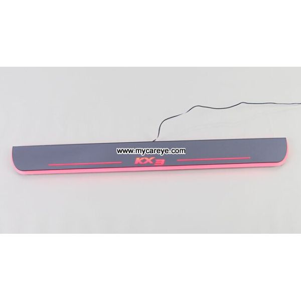 Kia KX3 Car accessory stainless steel scuff plate door sill plate light LED