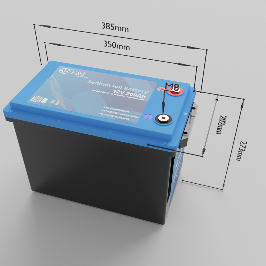 12V 200Ah Prismatic Sodium Air Battery 2480Wh For Semi Trucks Air Conditioner System