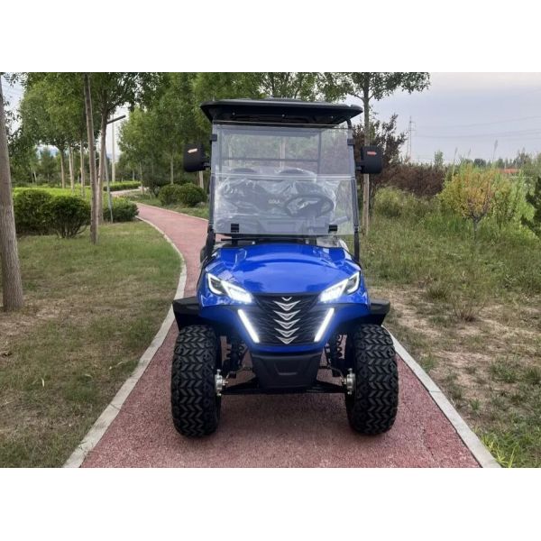 30 KM/H Long Range Electric Golf Cart Rechargeable Sightseeing Vehicle Lithium Ion Battery