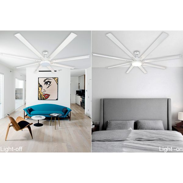 Ventilador de refrigeração de ar 84 polegadas Inverter sem escova de alumínio lâmina Ventilador de teto para ginásio