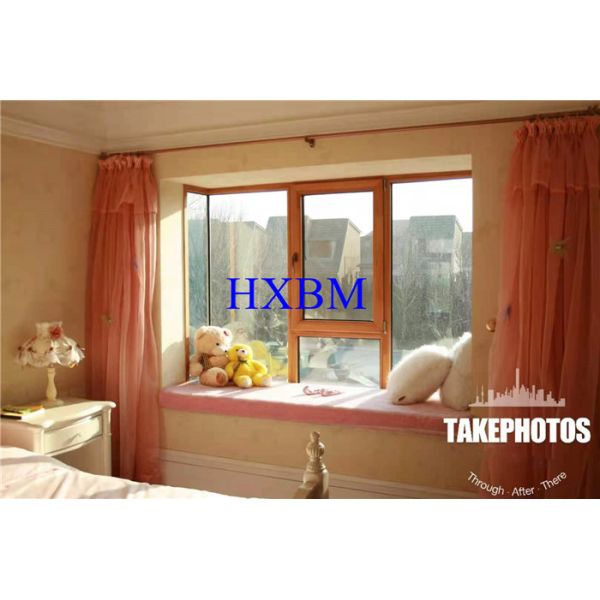 двойник 6063-T5 12A застеклил деревянный тимберс Windows водоустойчивый одетый