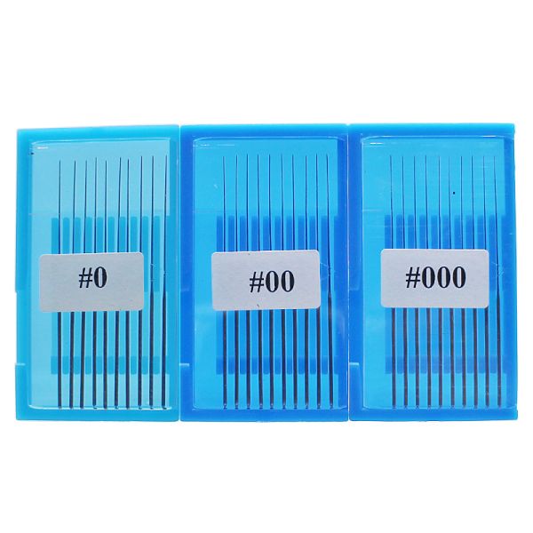 Excellent Dental Smooth Broach Set #000 52mm Without Plastic Handle