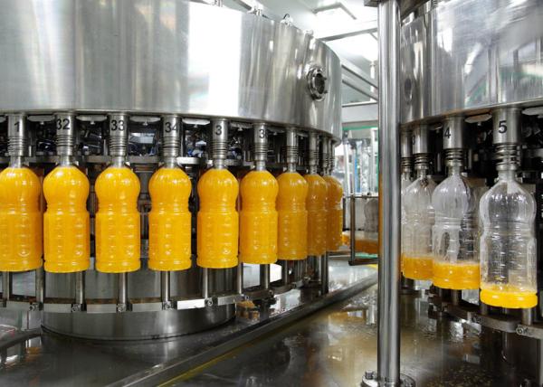 4-In-1 220V 15000BPH food grade Juice Bottle pulp juice Filling Machine stainless steel