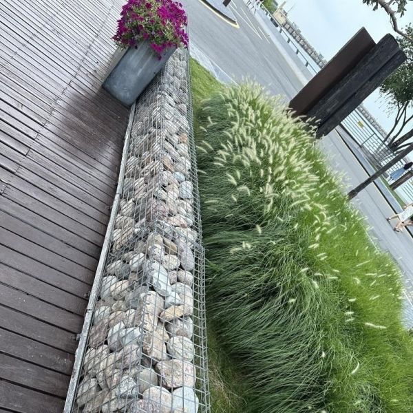 Шестиугольная цинковая пейзажная каменная клетка 200x100x50 сварная габионная корзина