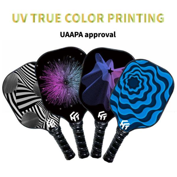 High Rebound Glass Fiber Raw Carbon Pickleball Paddle With  / UV True Color Printing