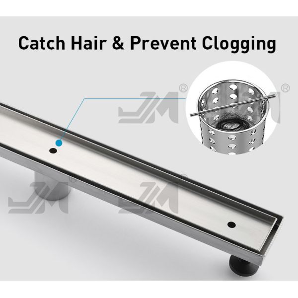 24 Inch Rectangle SS Shower Drain , Linear Floor Drain For Shower Bathrooms