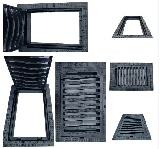 500x500mm Ductile Iron QT500-7 Gully Grate with 140KN Load Capacity and Rubber Gasket Drain Cover
