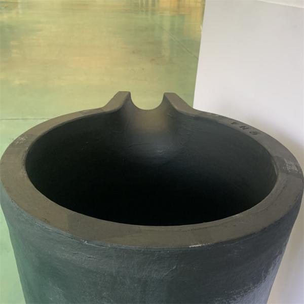 Round Graphite Clay Crucible With Pouring Nozzle Oxidation Resistant