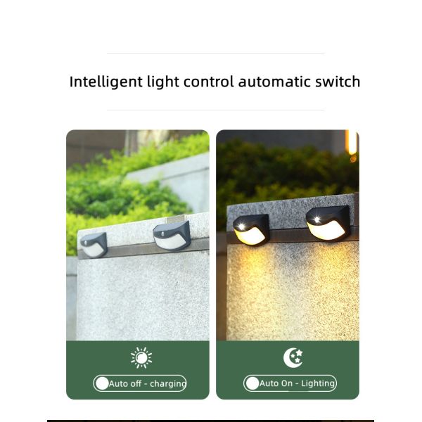 Outdoor Courtyard Waterproof Lighting Led Light Control Solar Wall Light for Garden