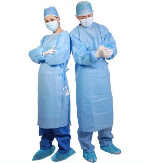 Medical Disposable Surgical Gown , Customized Color Disposable Isolation Gowns