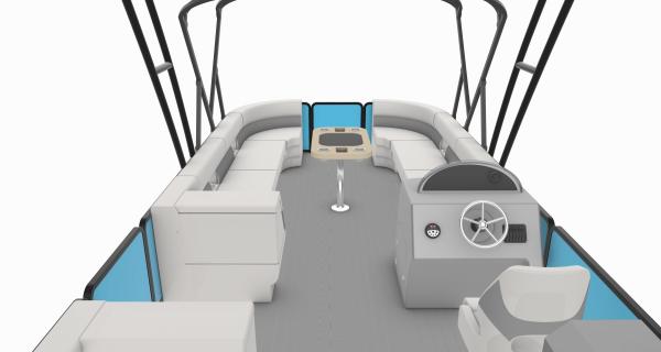 22-26 Person Aluminum Double Decker Pontoon Boat 9.2m Length For Recreational