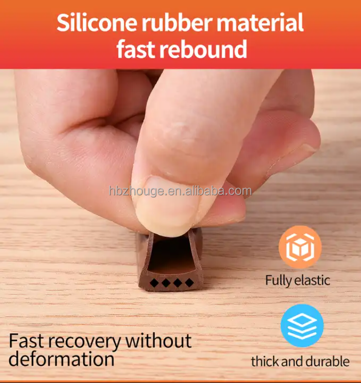 D-shaped Silicone Strips for Dustproof Insectproof Soundproof Customizable Hardness 65±5