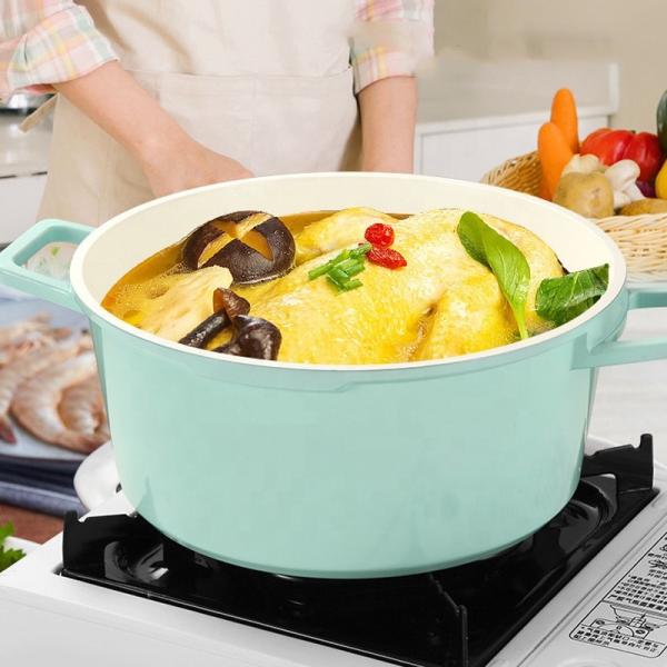 Multi-function Kitchen Cookware Pot Induction Stock Pot Aluminum Alloy Non Stick Soup Pot With Handle