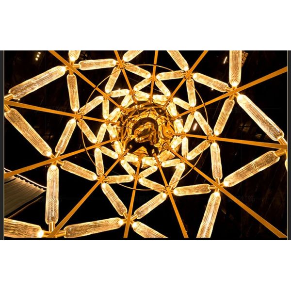 Постмодернный отель лобби люстра клуб ресторан креативное резные стеклянные башни декорация напольная лампа