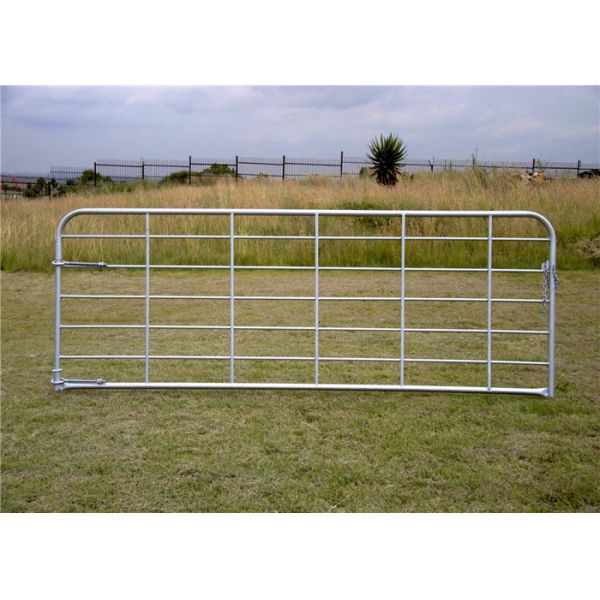 ISO-2001 Anticorrosive Agricultural 12ft Galvanised Field Gate With Hinge