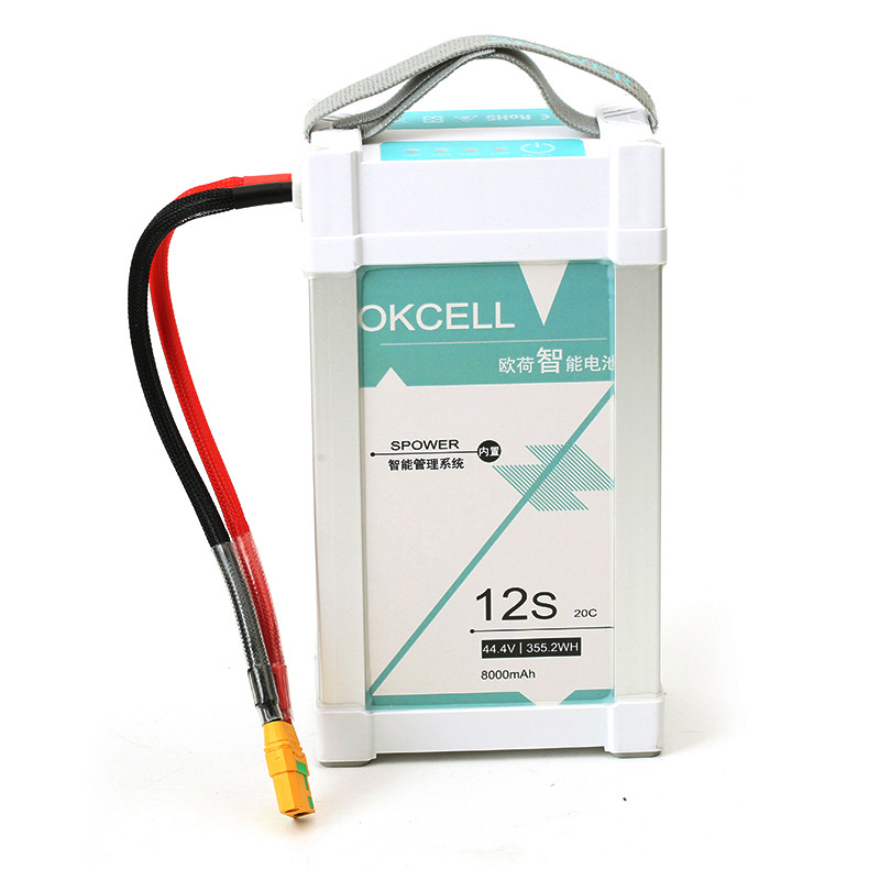 Original OKCELL 44.4V 12S 8000mah Battery UAV Flight Battery 20C
