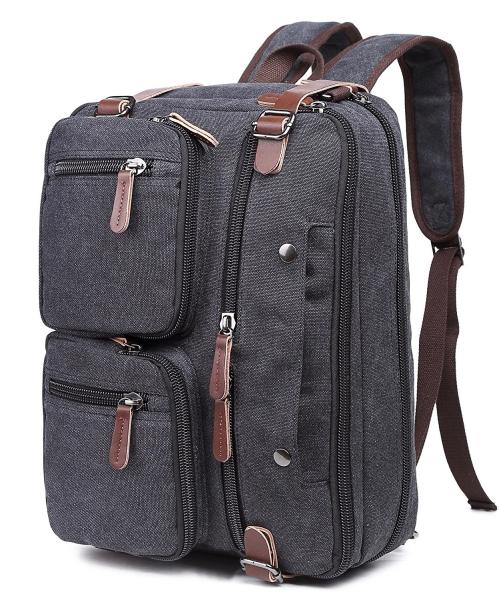 Iron Grey Polyester Laptop Bag With Pockets Drop Resistance Large Capacity