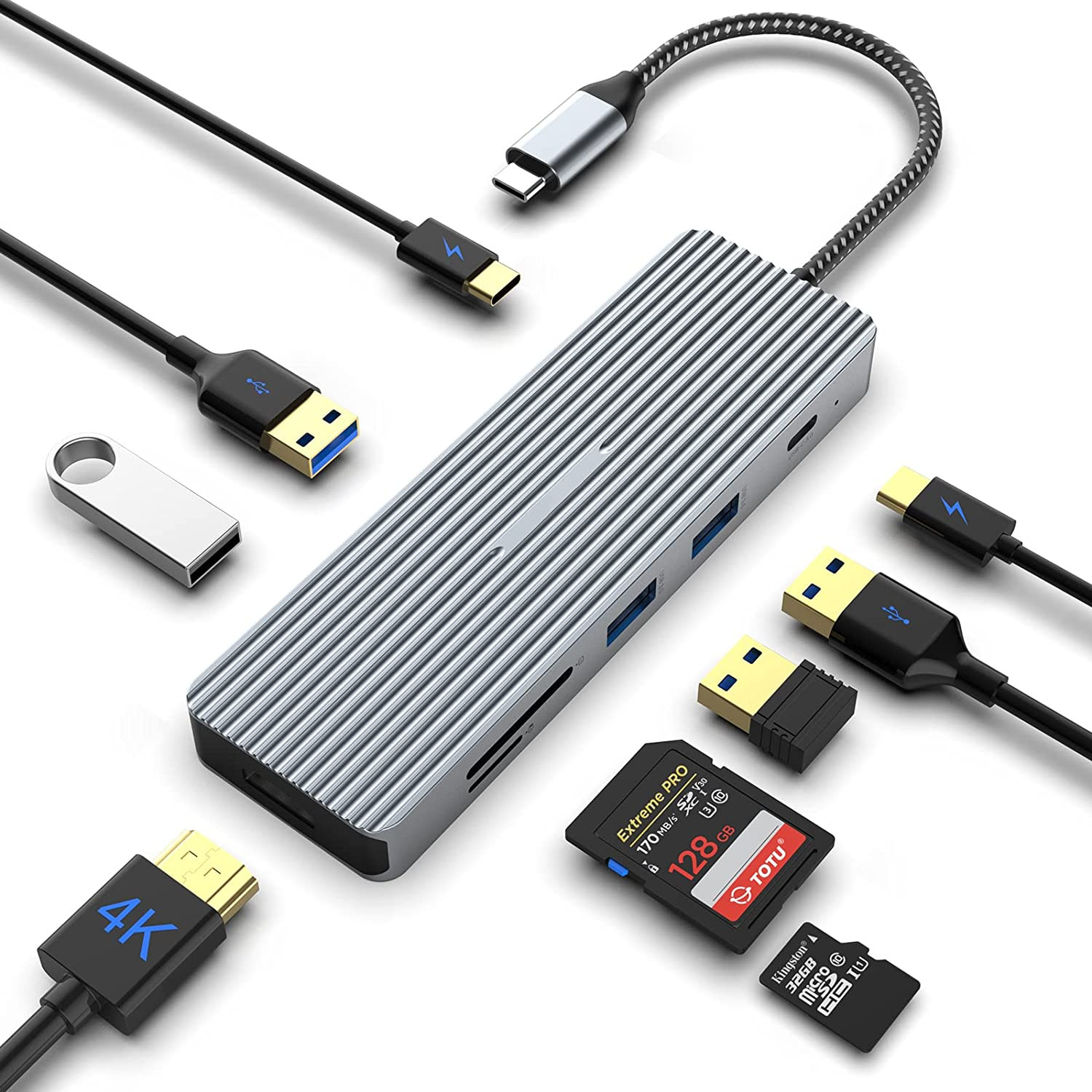 Докинг-станция USB-C Hub Hdmi Dual Monitor Adapter для Dell HP Докинг-станция для ноутбуков