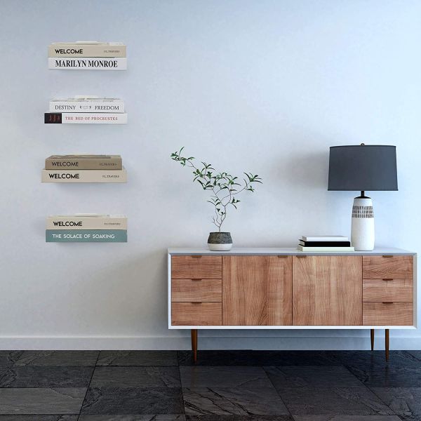 Powder Coating Floating Book Shelves for Wall Display Storage Organizer Display Rack