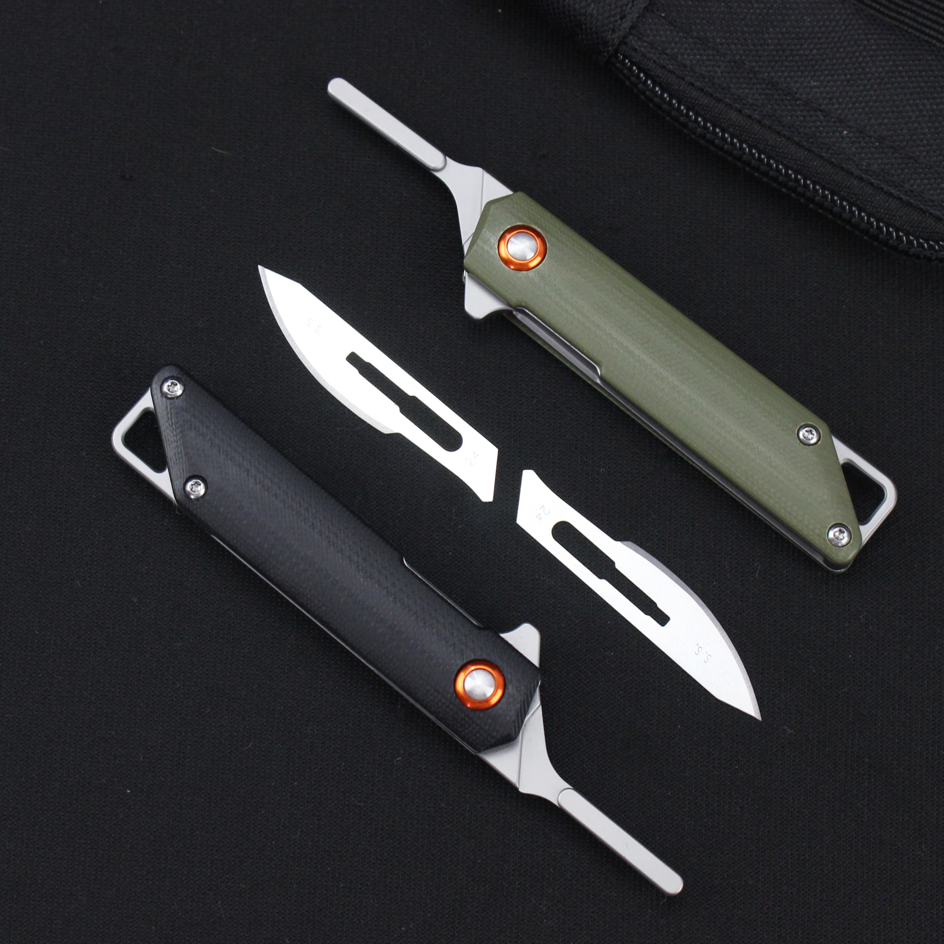 Scalpel Factory Direct Sales with G10 Handle Carbon Steel Folding Knife