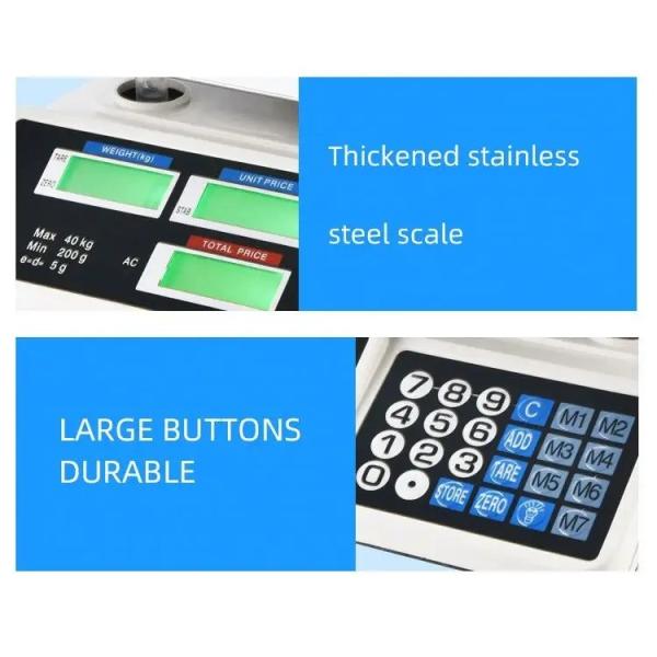 40 kg Balance électronique numérique de haute précision pour les supermarchés et les ménages