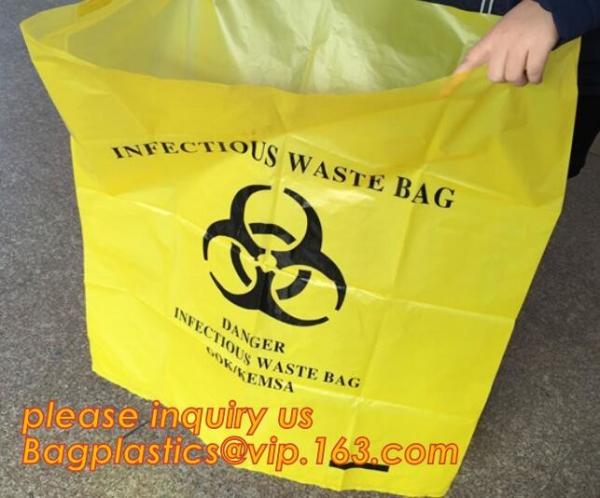 Biohazard Treatment Bags, Sterilized Bags, Disposal Bags, Waste Sacks, Hazardous Waste Bag With Ties