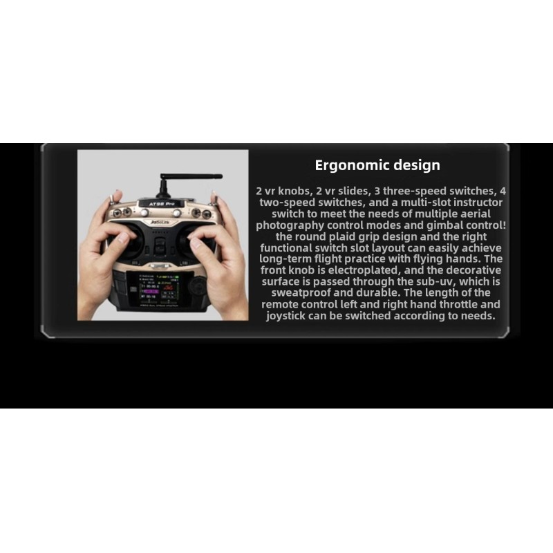 Ledi At9S Pro Model GPS Aircraft 12-Channel Remote Control Traversing Robot Drone Vehicle Plastic Fixed-Wing Drone Accessory